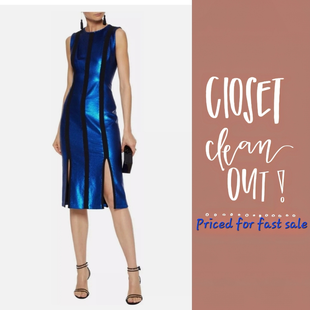 DIANE VON FURSTENBERG SEQUIN Sheath Dress sz 12